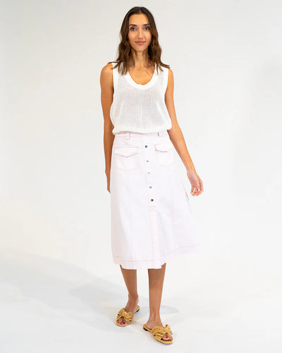 EK Palm Cove Tank Knit - White