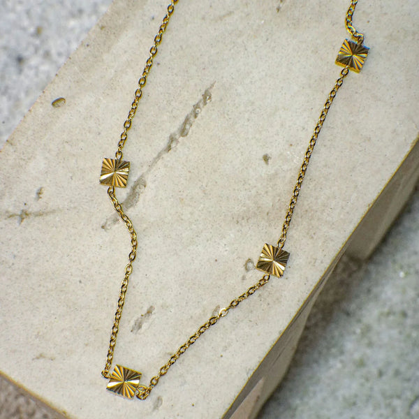 Marguerite Gold Charm Necklace