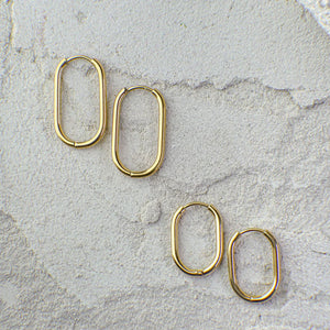 Thorne Oval Hoop Earrings