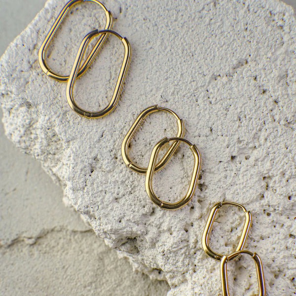 Thorne Oval Hoop Earrings