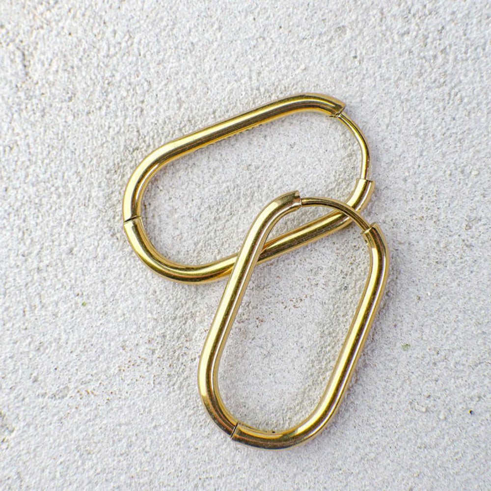 Thorne Oval Hoop Earrings