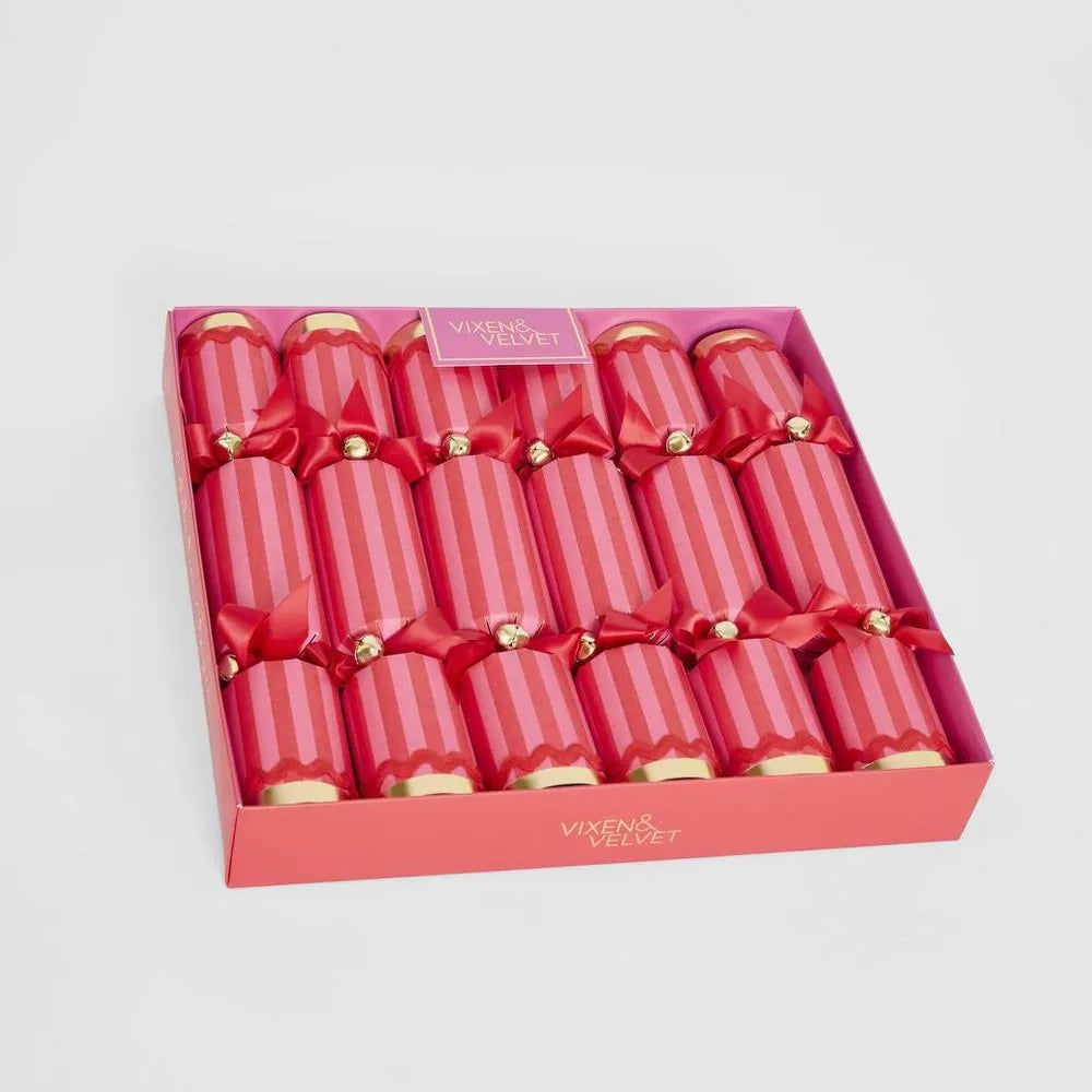 Scarlett Stripe Crackers - Fuchsia