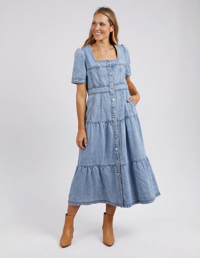 Astrid Denim Dress - Light Blue