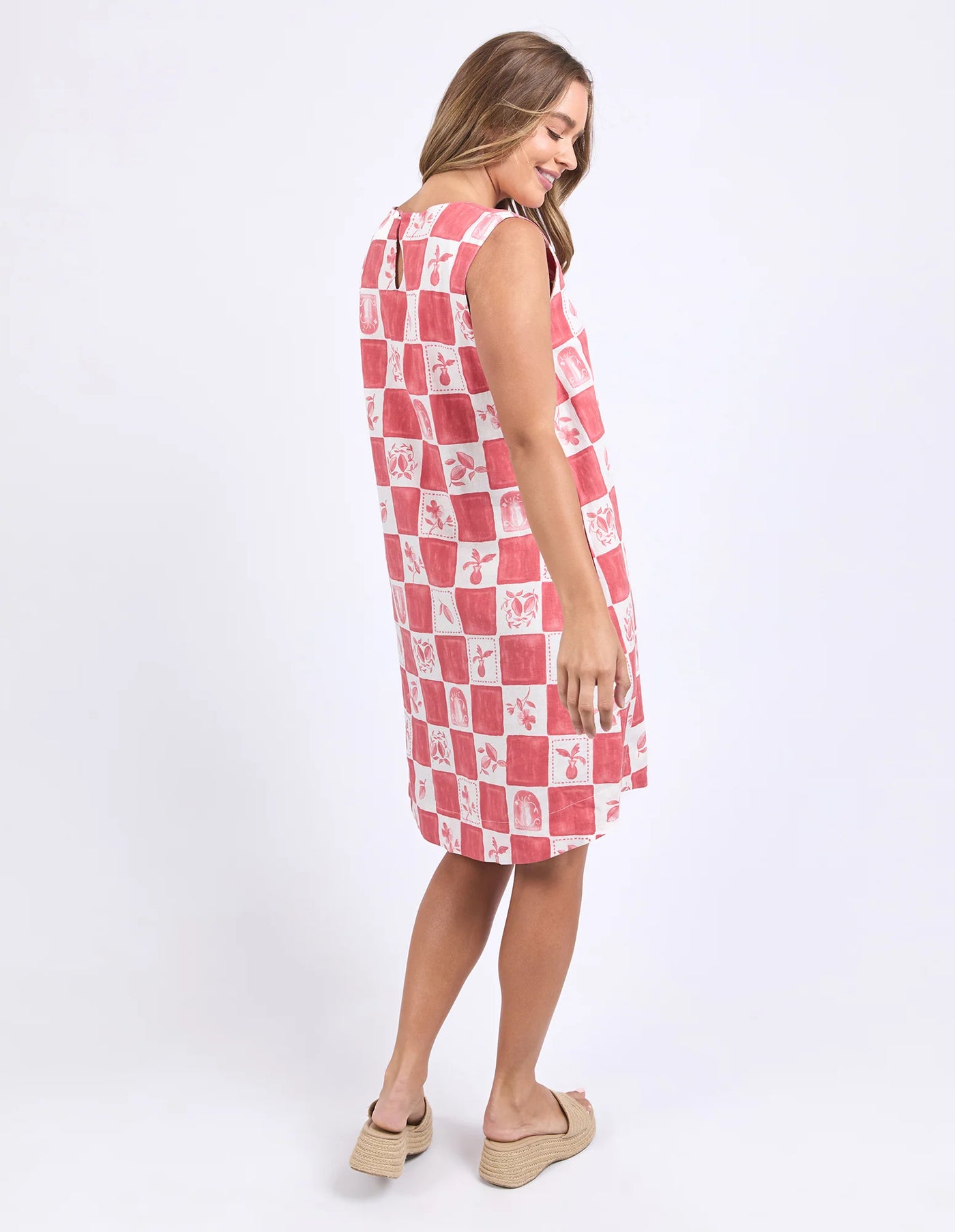 Biarittz Dress - Crimson Print