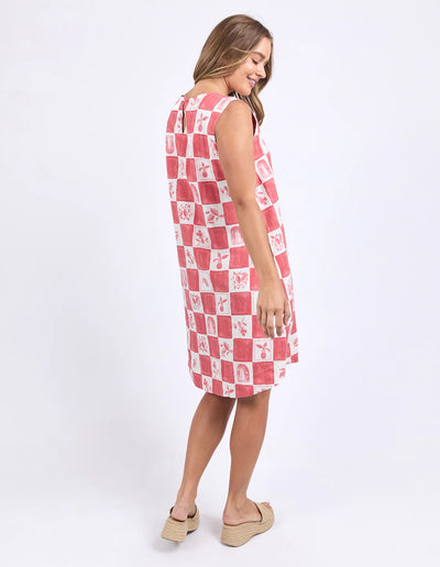 Biarittz Dress - Crimson Print