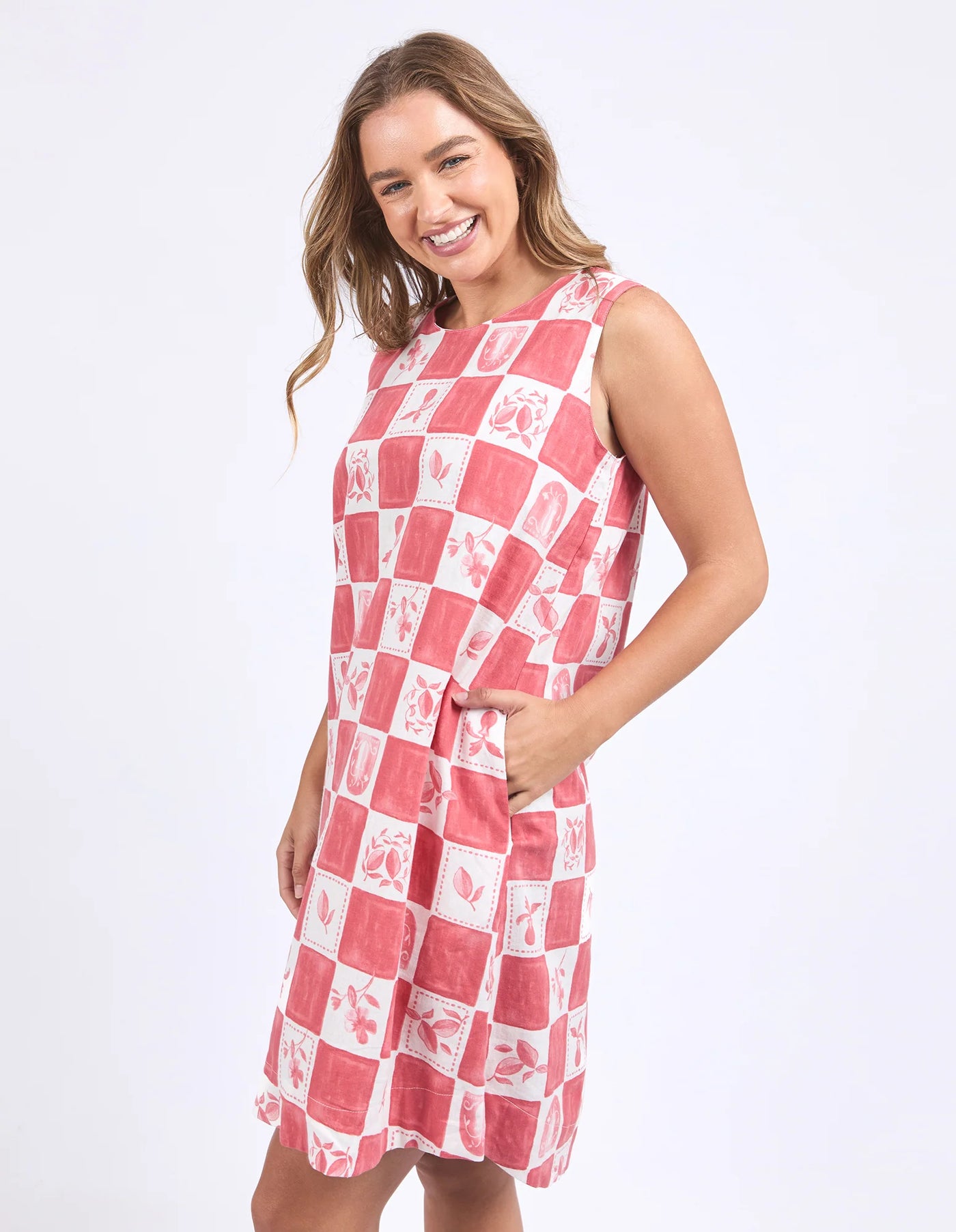 Biarittz Dress - Crimson Print