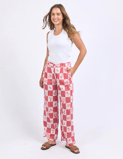 Biarittz Pant - Crimson Print