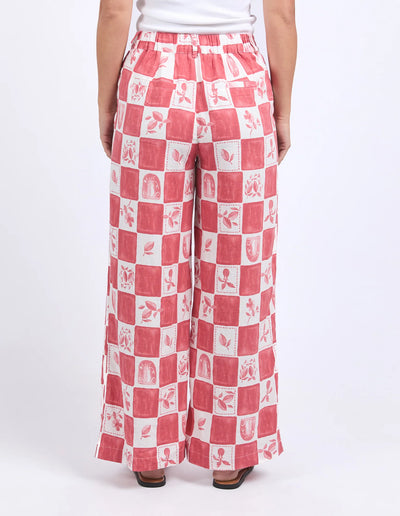 Biarittz Pant - Crimson Print