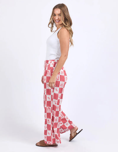 Biarittz Pant - Crimson Print