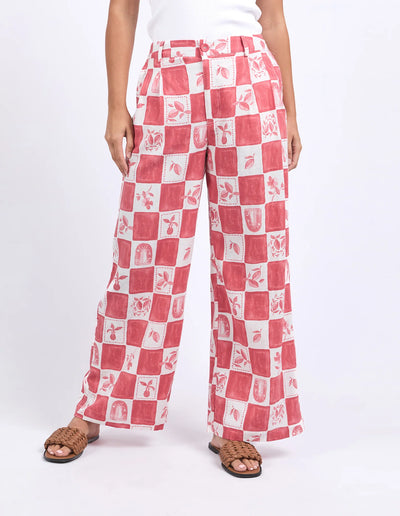 Biarittz Pant - Crimson Print