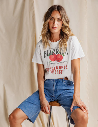 Biarittz Tee - Vintage White