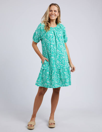 Bloom Dress - Emerald Print