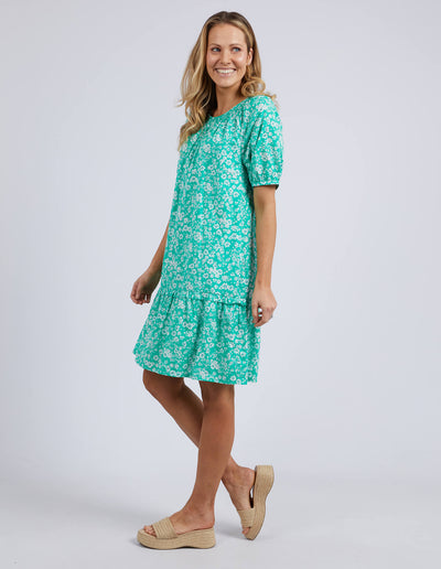 Bloom Dress - Emerald Print