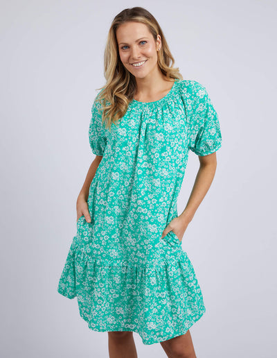 Bloom Dress - Emerald Print