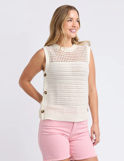 Chilli Knit Top - Vintage White