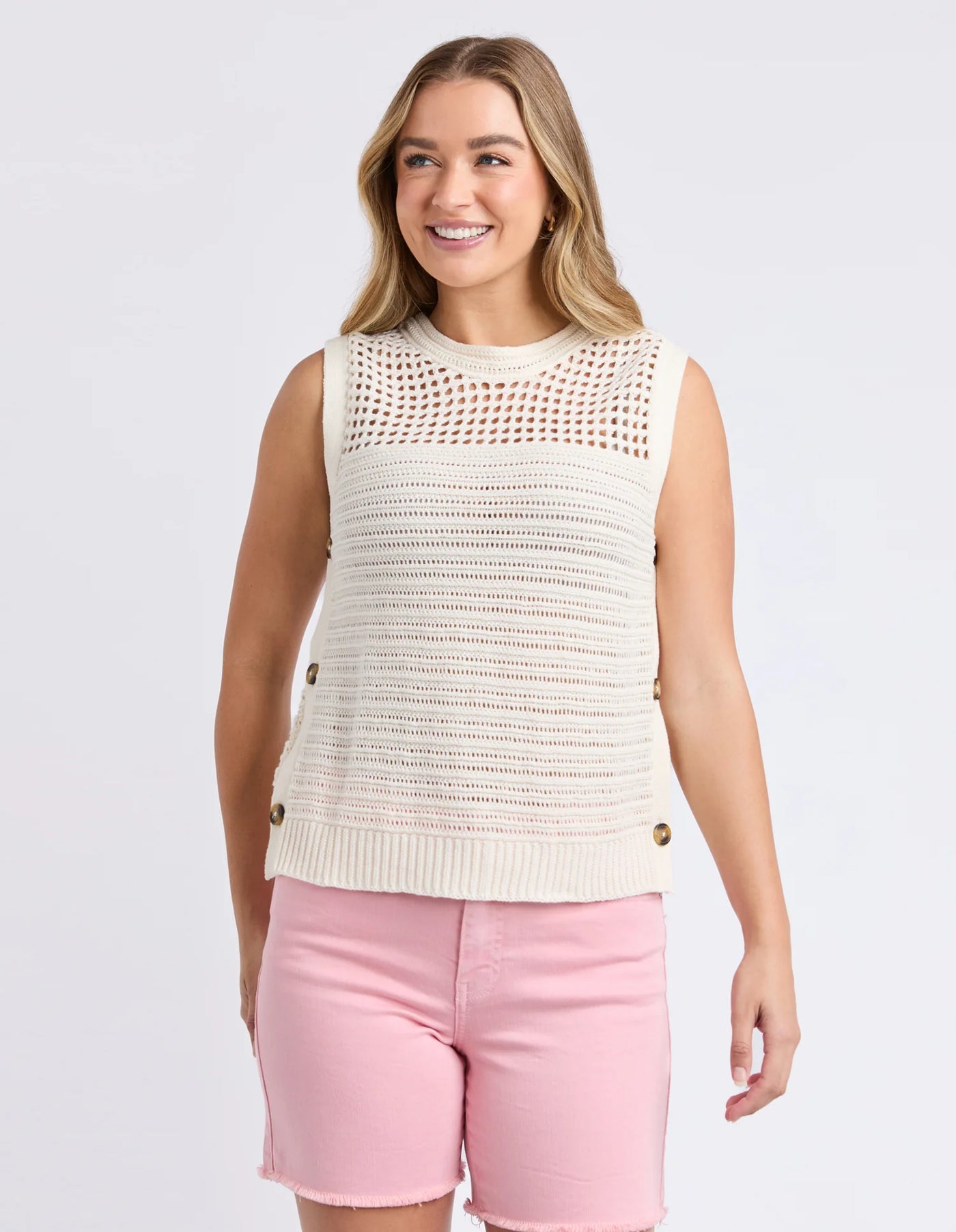 Chilli Knit Top - Vintage White