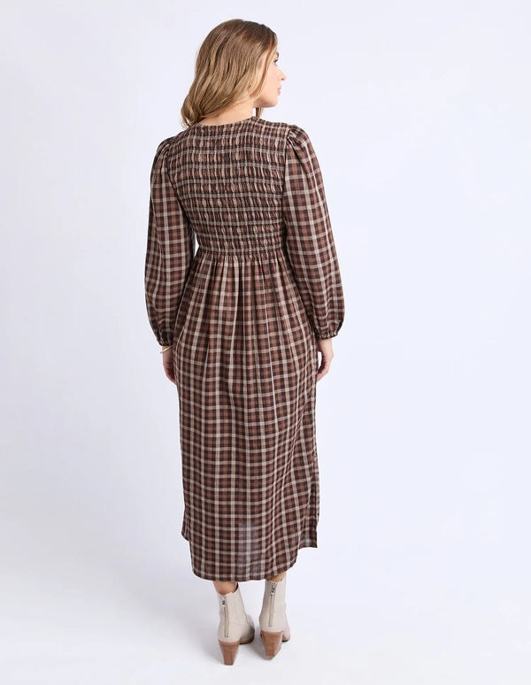 Coco Check Dress - Coffee Check