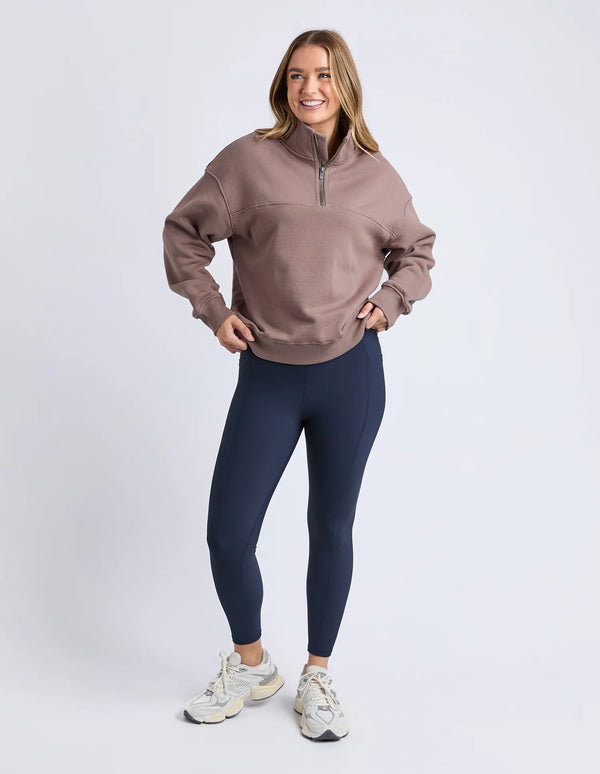 College Zip Crew - Mocha