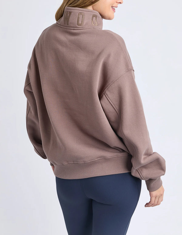 College Zip Crew - Mocha