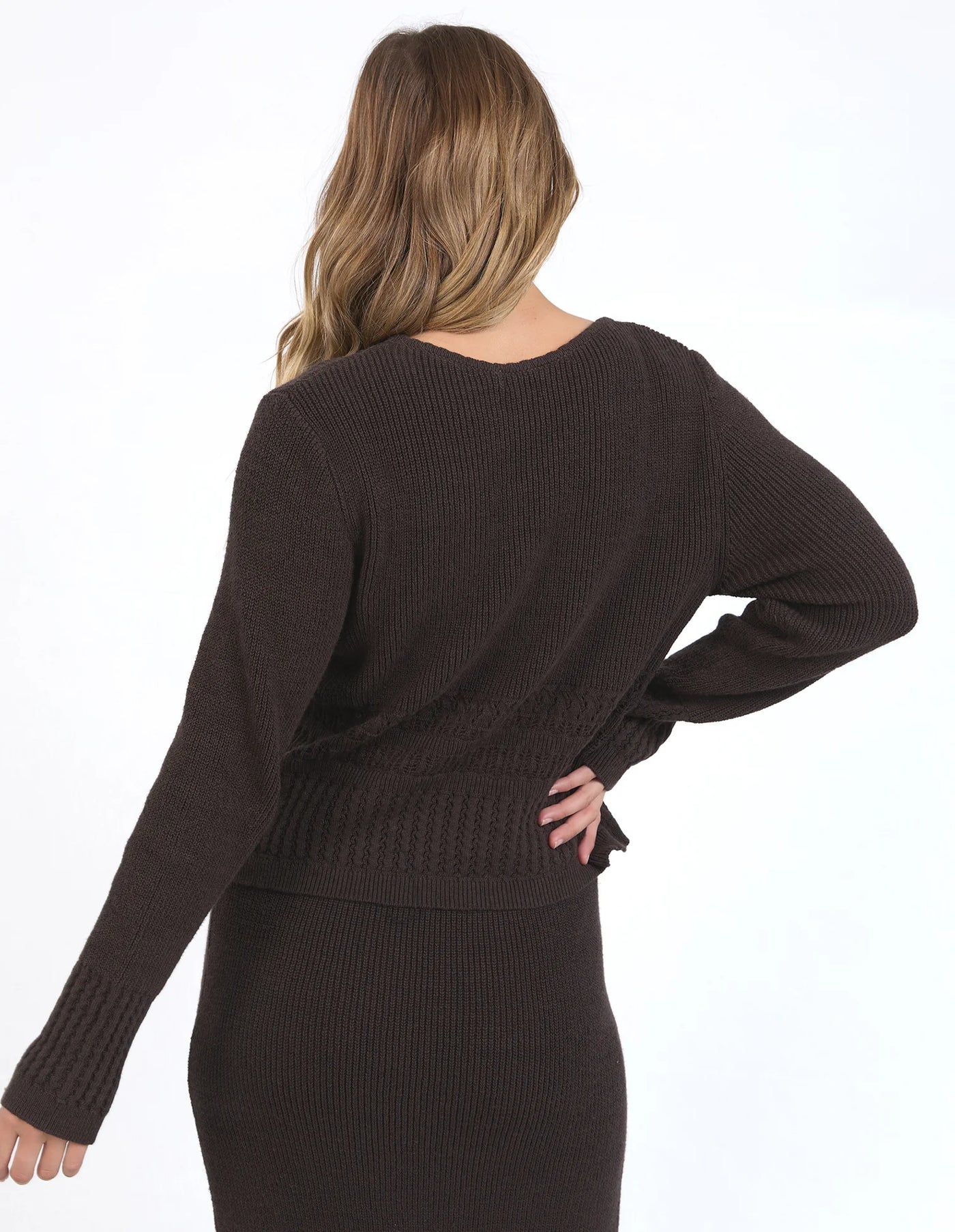 Elka Knit Crew - Coffee Bean
