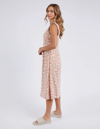 Etched Geo Dress Clay