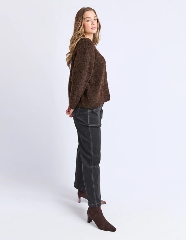 Flint Knit Crew - Coffee