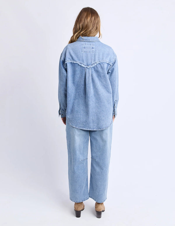 Flynn Western Shirt - Light Blue