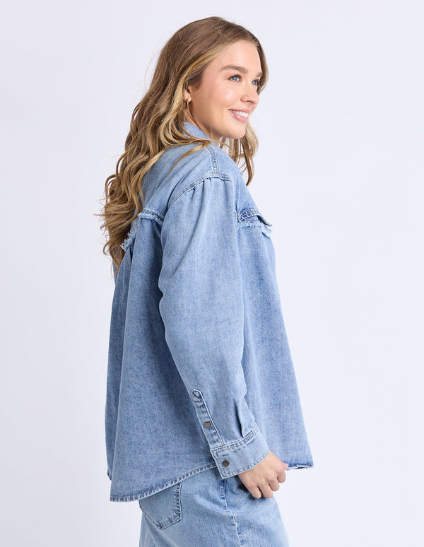 Flynn Western Shirt - Light Blue