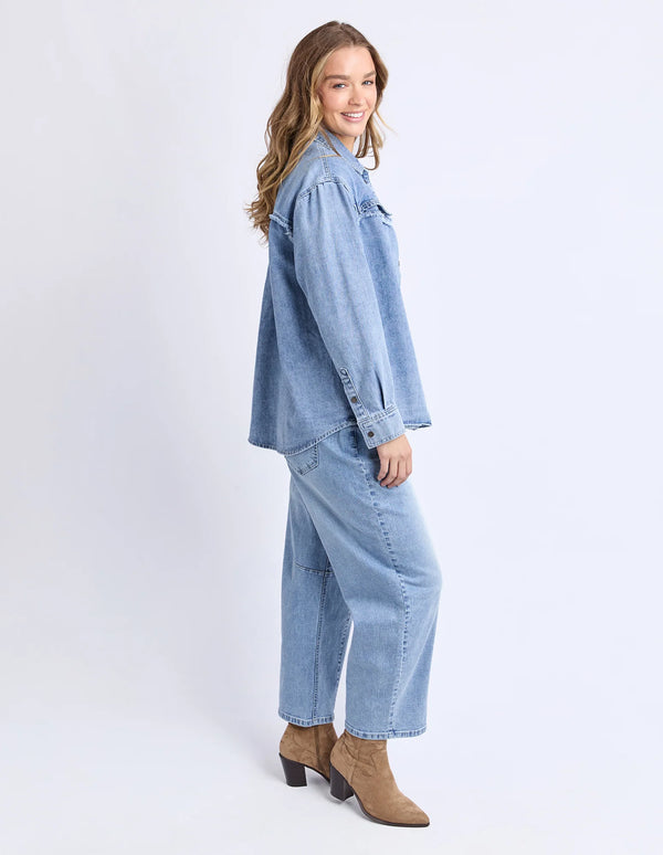 Flynn Western Shirt - Light Blue