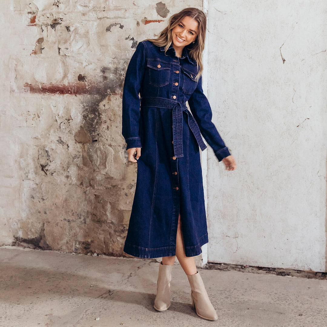 Foxwood Genevieve Denim Dress – House-Warming