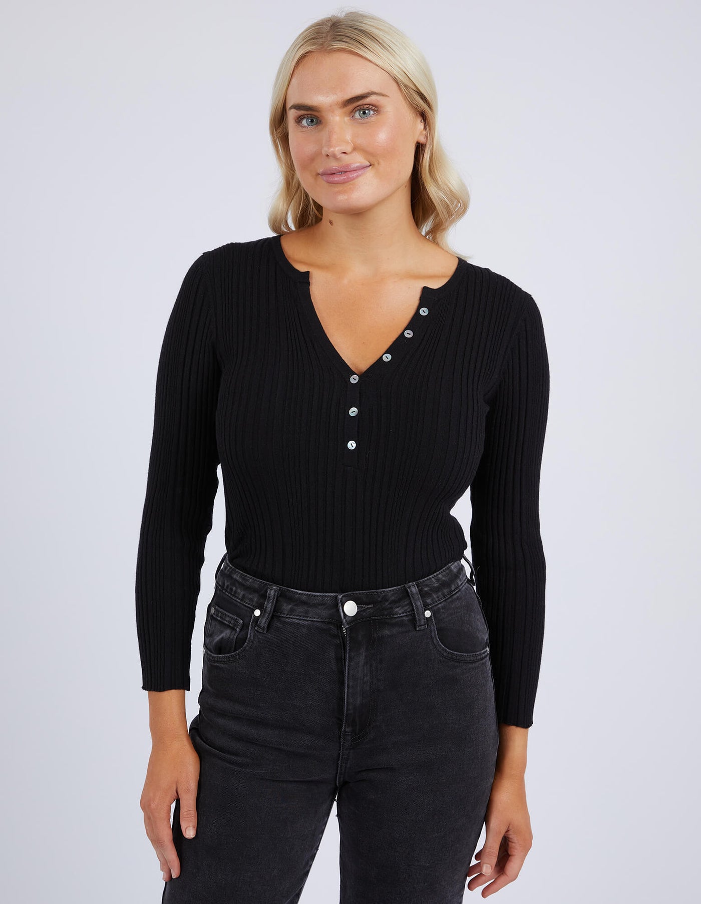 Hannah Rib Knit - Black