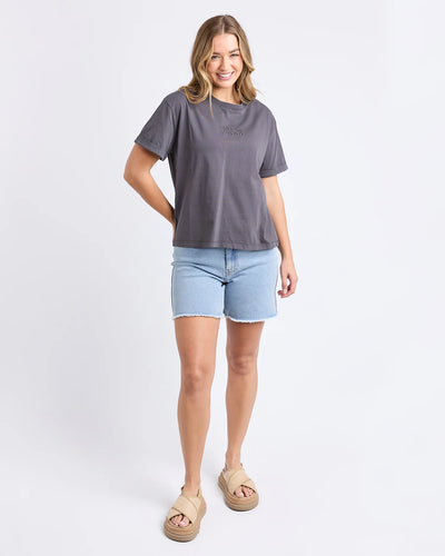 Huntleigh Oversized Tee - Charcoal
