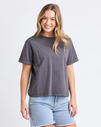 Huntleigh Oversized Tee - Charcoal