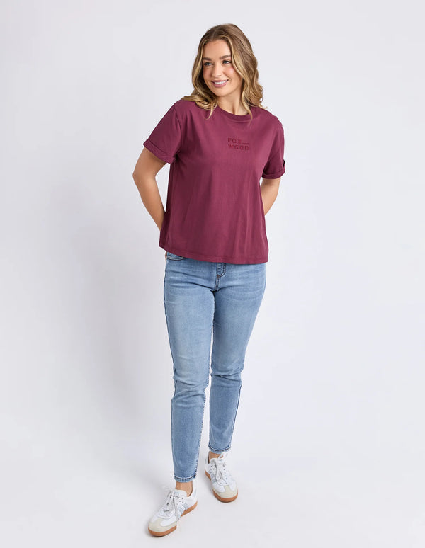 Huntleigh Oversized Tee - Windsor Wine