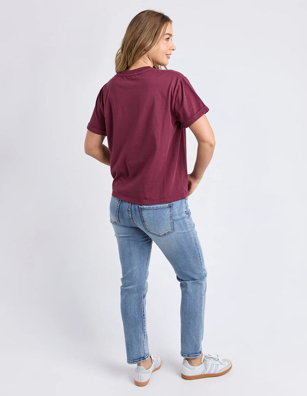 Huntleigh Oversized Tee - Windsor Wine