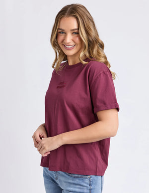 Huntleigh Oversized Tee - Windsor Wine