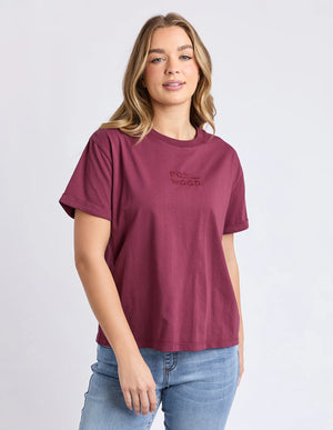 Huntleigh Oversized Tee - Windsor Wine