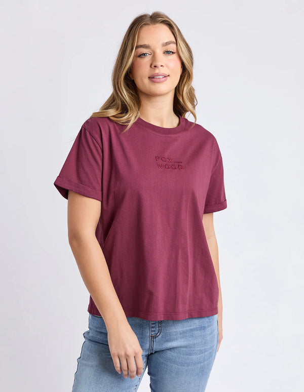 Huntleigh Oversized Tee - Windsor Wine