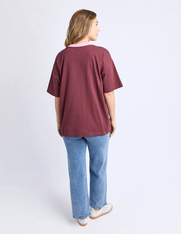 Intention Contrast Tee - Port