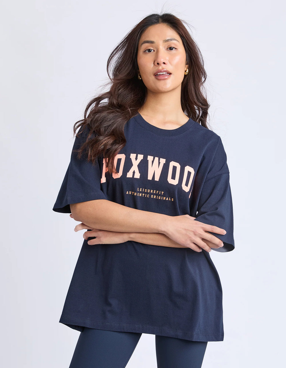 Interval Tee - Navy/Orange