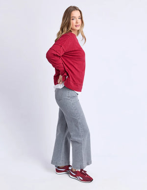 Jayne Throw On Top - Rhubarb Red