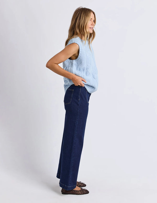Josie Knit Top - Ice Blue