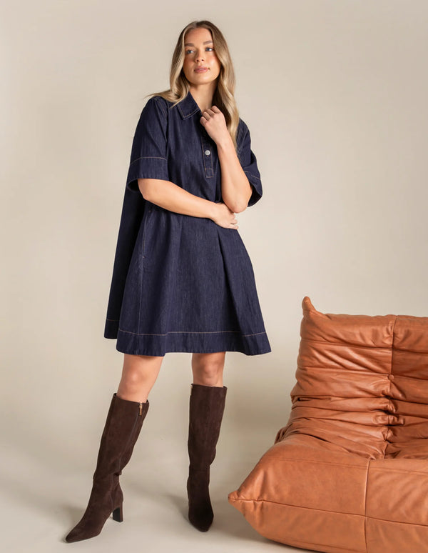 Julian Dress - Indigo