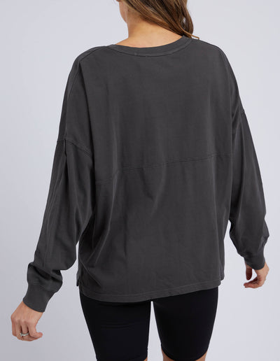 Leisure Fit Longsleeve Tee - Washed Black