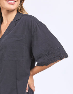 Madeleine Shirt Dress - Black