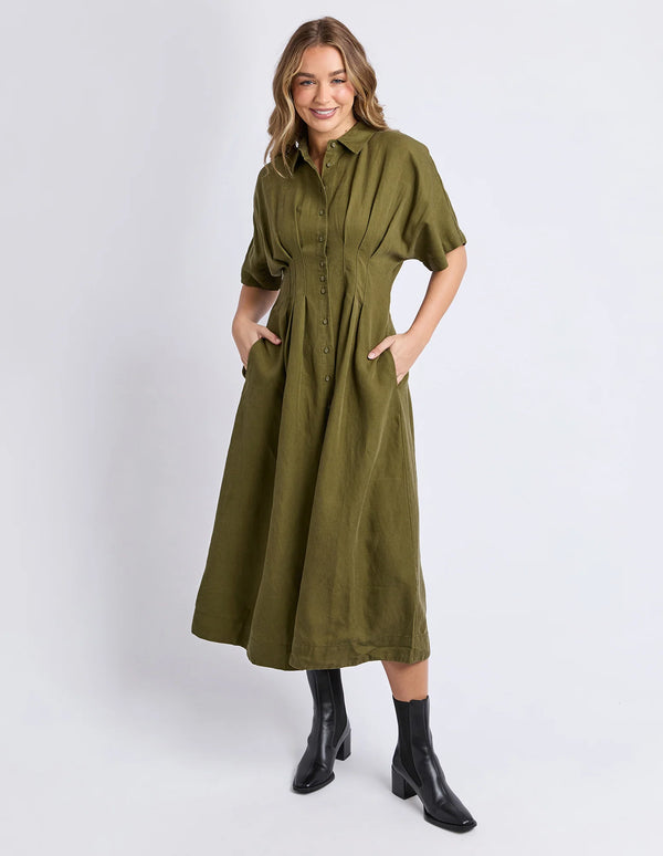 Marbella Dress - Winter Moss