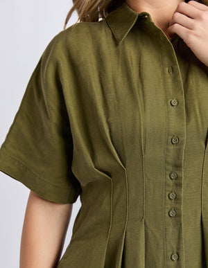 Marbella Dress - Winter Moss