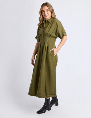 Marbella Dress - Winter Moss