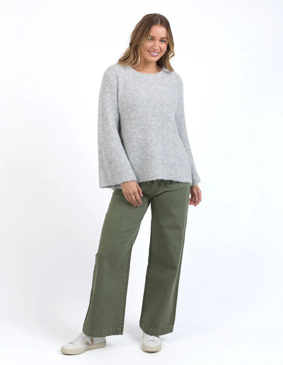 Mindie Knit Crew - Mid Grey