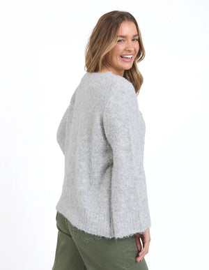 Mindie Knit Crew - Mid Grey